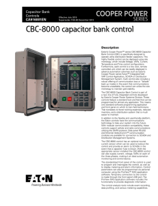 CBC-8000 capacitor bank control COOPER POWER SERIES Capacitor Bank