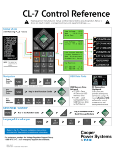 CL-7 Control Reference