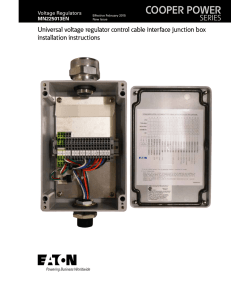 COOPER POWER SERIES Universal voltage regulator control cable interface junction box installation instructions