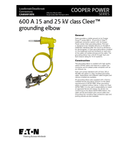 600 A 15 and 25 kV class Cleer  grounding elbow ™
