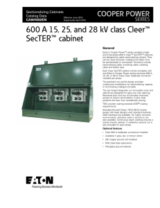 600 A 15, 25, and 28 kV class Cleer  SecTER cabinet