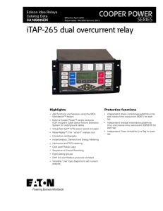 iTAP-265 dual overcurrent relay COOPER POWER SERIES Edison Idea Relays