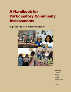 A Handbook for Participatory Community Assessments Experiences from Alameda County