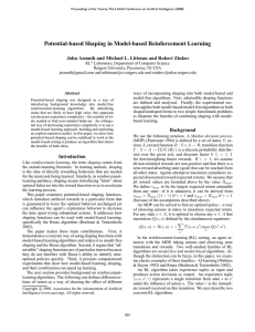 Potential-based Shaping in Model-based Reinforcement Learning