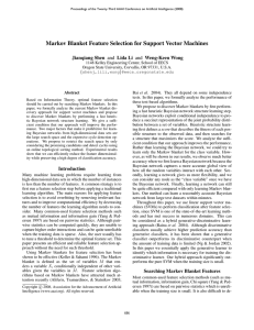 Markov Blanket Feature Selection for Support Vector Machines Jianqiang Shen