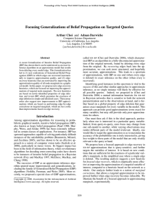 Focusing Generalizations of Belief Propagation on Targeted Queries Arthur Choi