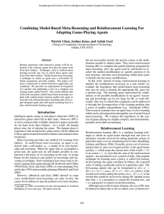 Combining Model-Based Meta-Reasoning and Reinforcement Learning For Adapting Game-Playing Agents