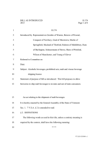 BILL AS INTRODUCED H.174 2013 Page 1 of 8