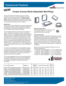 NEW! Commercial Products Cooper Crouse-Hinds Adjustable Mud Rings