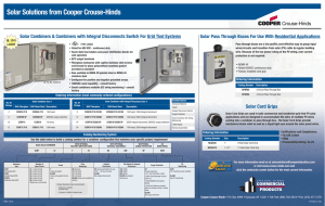 Solar Solutions from Cooper Crouse-Hinds