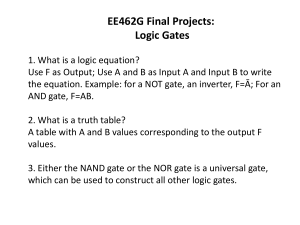 EE462G Final Projects: Logic Gates