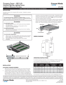 Occupancy Sensor – IHB Cx Kit Industrial High Bay Lighting Fixture