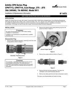 Arktite CPH Series Plug CPH7713, CPH7714, Cord Range .375 - .875
