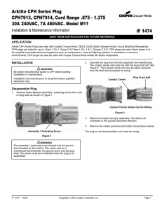 Arktite CPH Series Plug CPH7913, CPH7914, Cord Range .875 - 1.375
