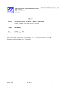 DRAFT Subject: Satellite Procedures- Resolution [COM5/17] Minneapolis.