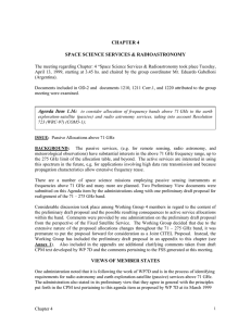 CHAPTER 4 SPACE SCIENCE SERVICES &amp; RADIOASTRONOMY