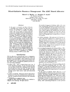 Mixed,-Initiative Resource  Manage inent: The  AMC Barrel  Allocator