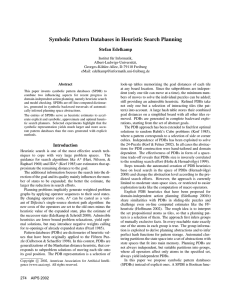 Symbolic Pattern Databases in Heuristic Search Planning Stefan Edelkamp