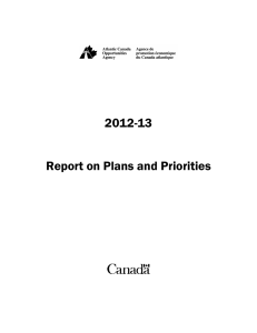 2012-13 Report on Plans and Priorities