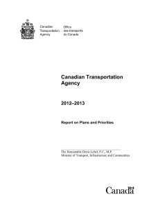 Canadian Transportation  Agency 2012–2013
