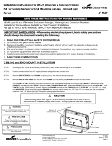 Installation Instructions For UXUK Universal 2 Face Conversion