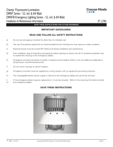Champ Fluorescent Luminaires DMVF Series - 52, 64, &amp; 84 Watt