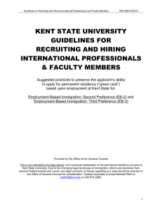 KENT STATE UNIVERSITY GUIDELINES FOR RECRUITING AND HIRING