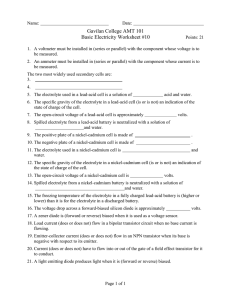 Gavilan College AMT 101  Basic Electricity Worksheet #10