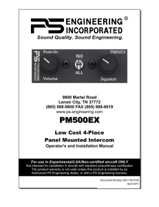 PM500EX  Low Cost 4-Place Panel Mounted Intercom