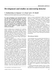 Development and studies on microstrip detector  and