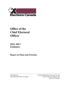 Office of the Chief Electoral Officer 2012–2013