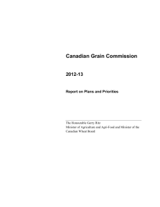 Canadian Grain Commission 2012-13 Report on Plans and Priorities