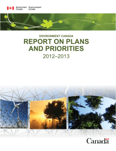 REPORT ON PLANS AND PRIORITIES 2012–2013