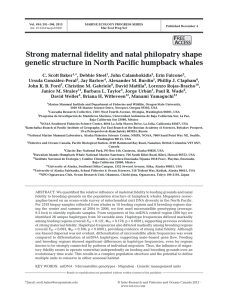 Strong maternal fidelity and natal philopatry shape