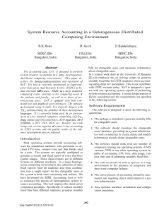 System Resource  Accounting  in a Heterogeneous  Distributed K.