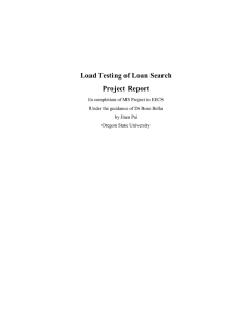 Load Testing of Loan Search Project Report