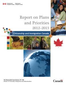 Report on Plans and Priorities 2012–2013