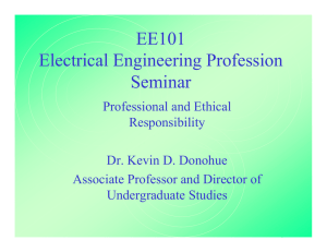 EE101 Electrical Engineering Profession Seminar