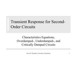 Characteristics Equations, Overdamped-, Underdamped-, and Critically Damped Circuits