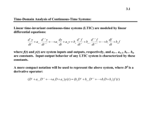 3.1 Time-Domain Analysis of Continuous-Time Systems: