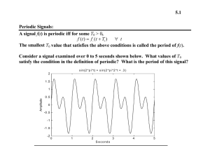 5.1 Periodic Signals: A signal