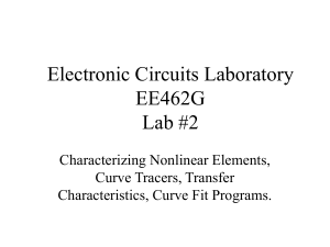 Electronic Circuits Laboratory EE462G Lab #2 Characterizing Nonlinear Elements,