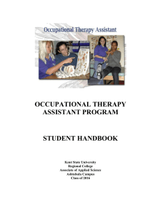 OCCUPATIONAL THERAPY ASSISTANT PROGRAM STUDENT HANDBOOK