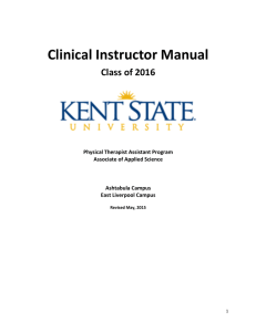 Clinical Instructor Manual Class of 2016