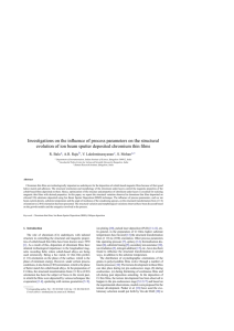 Investigations on the influence of process parameters on the structural