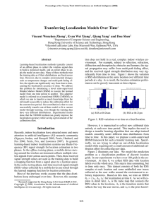 Transferring Localization Models Over Time Vincent Wenchen Zheng , Evan Wei Xiang