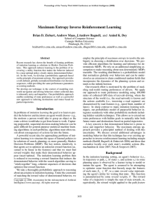 Maximum Entropy Inverse Reinforcement Learning