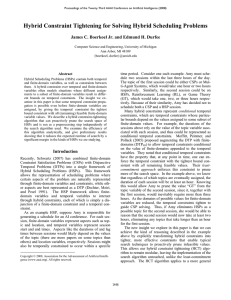 Hybrid Constraint Tightening for Solving Hybrid Scheduling Problems