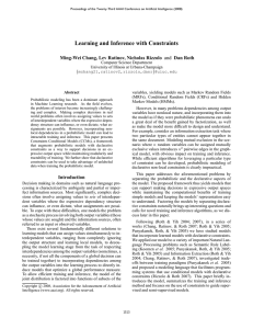 Learning and Inference with Constraints Ming-Wei Chang, Lev Ratinov, Nicholas Rizzolo