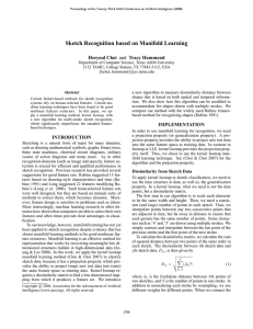 Sketch Recognition based on Manifold Learning Heeyoul Choi